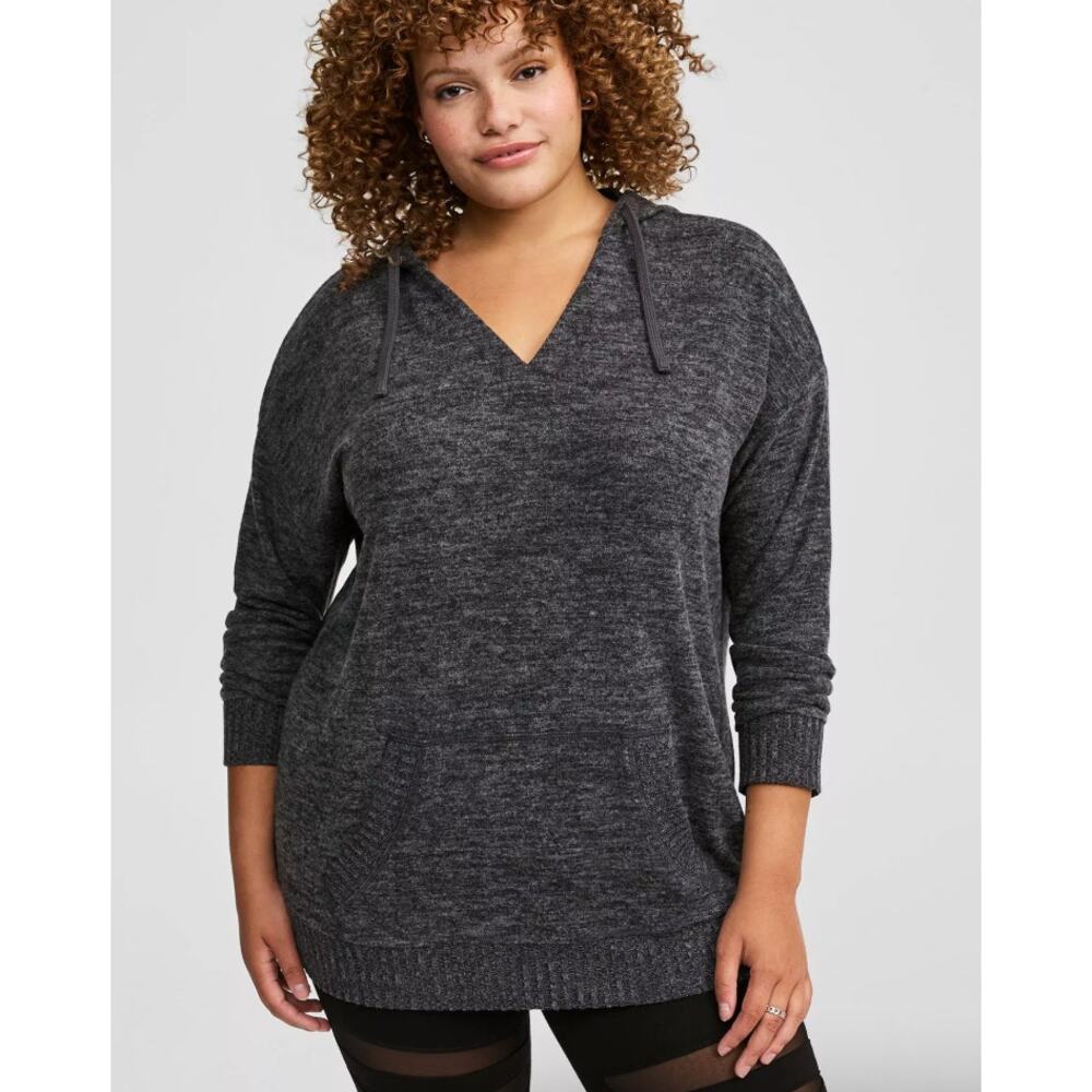 TORRID "SUPER SOFT PLUSH" Hoodie Stretch Knit Heathen Gray So Comfy - Size 4X